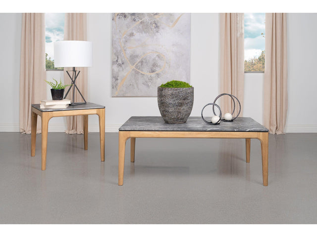 Polaris Grey 2-piece SmartTop Coffee and End Table Set - Ornate Home