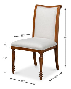 Polk Brown Fabric Side Chair (Set of 2) - Ornate Home