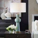 Pollard Slate Green Table Lamp - Ornate Home