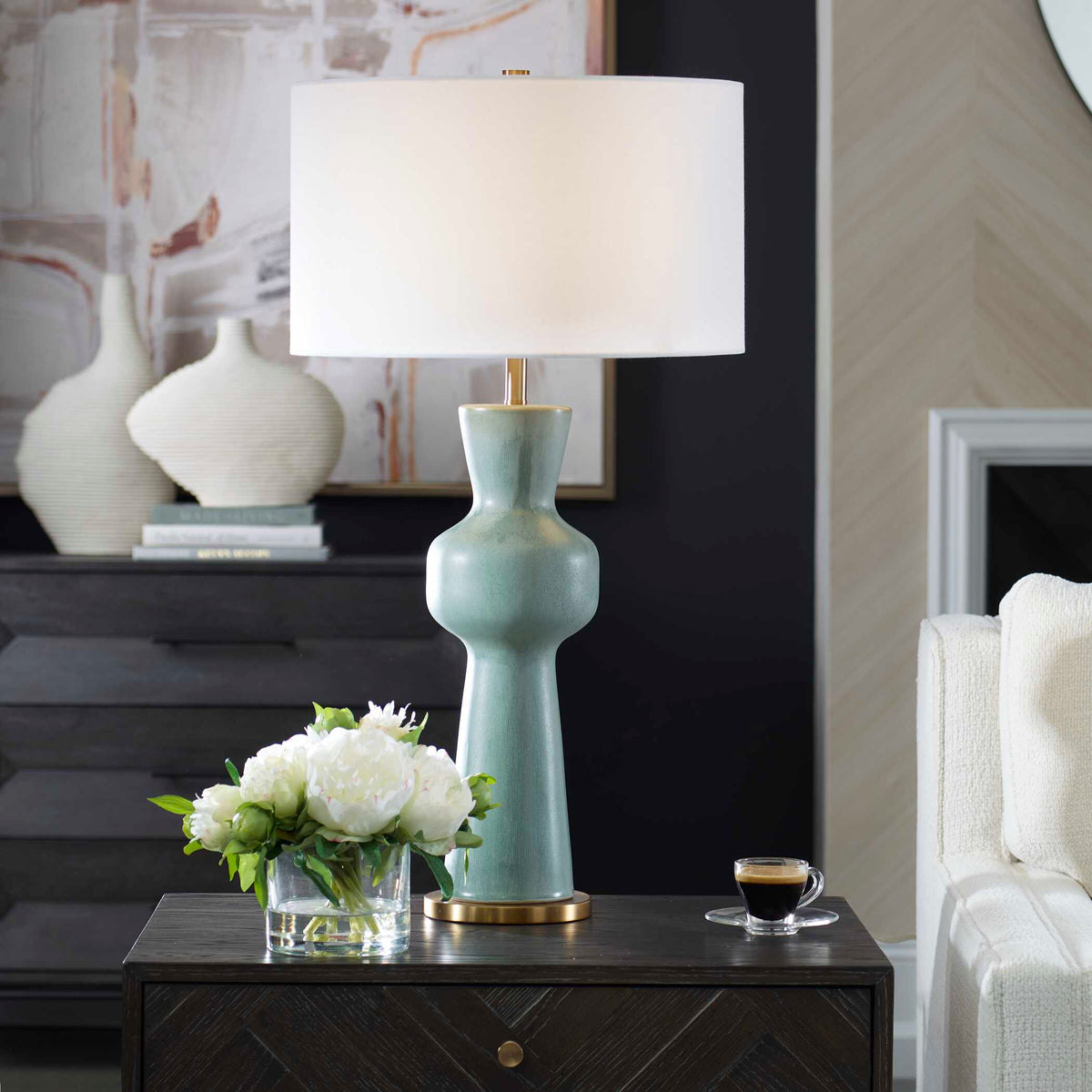 Pollard Slate Green Table Lamp - Ornate Home
