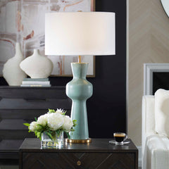 Pollard Slate Green Table Lamp - Ornate Home