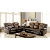 Pollux Brown/Dark Brown Loveseat - Ornate Home