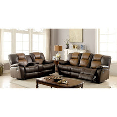 Pollux Brown/Dark Brown Loveseat - Ornate Home