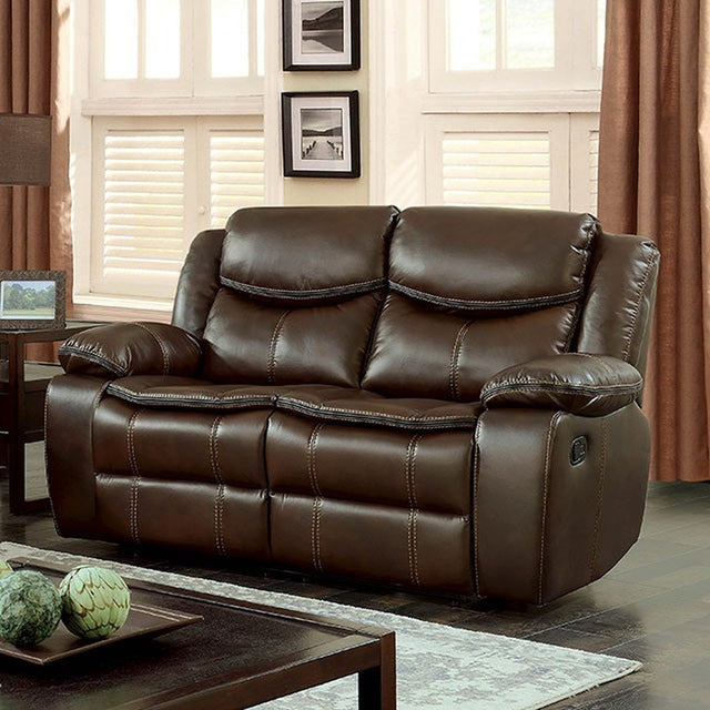 Pollux Brown Loveseat - Ornate Home