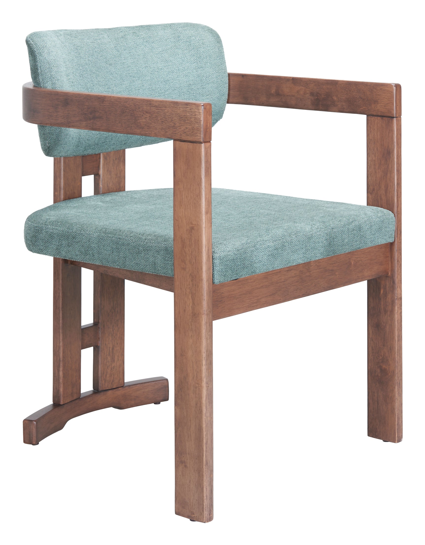 Poly Moss Gray & Walnut Dining Chair - Ornate Home