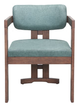 Poly Moss Gray & Walnut Dining Chair - Ornate Home