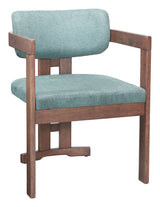 Poly Moss Gray & Walnut Dining Chair - Ornate Home