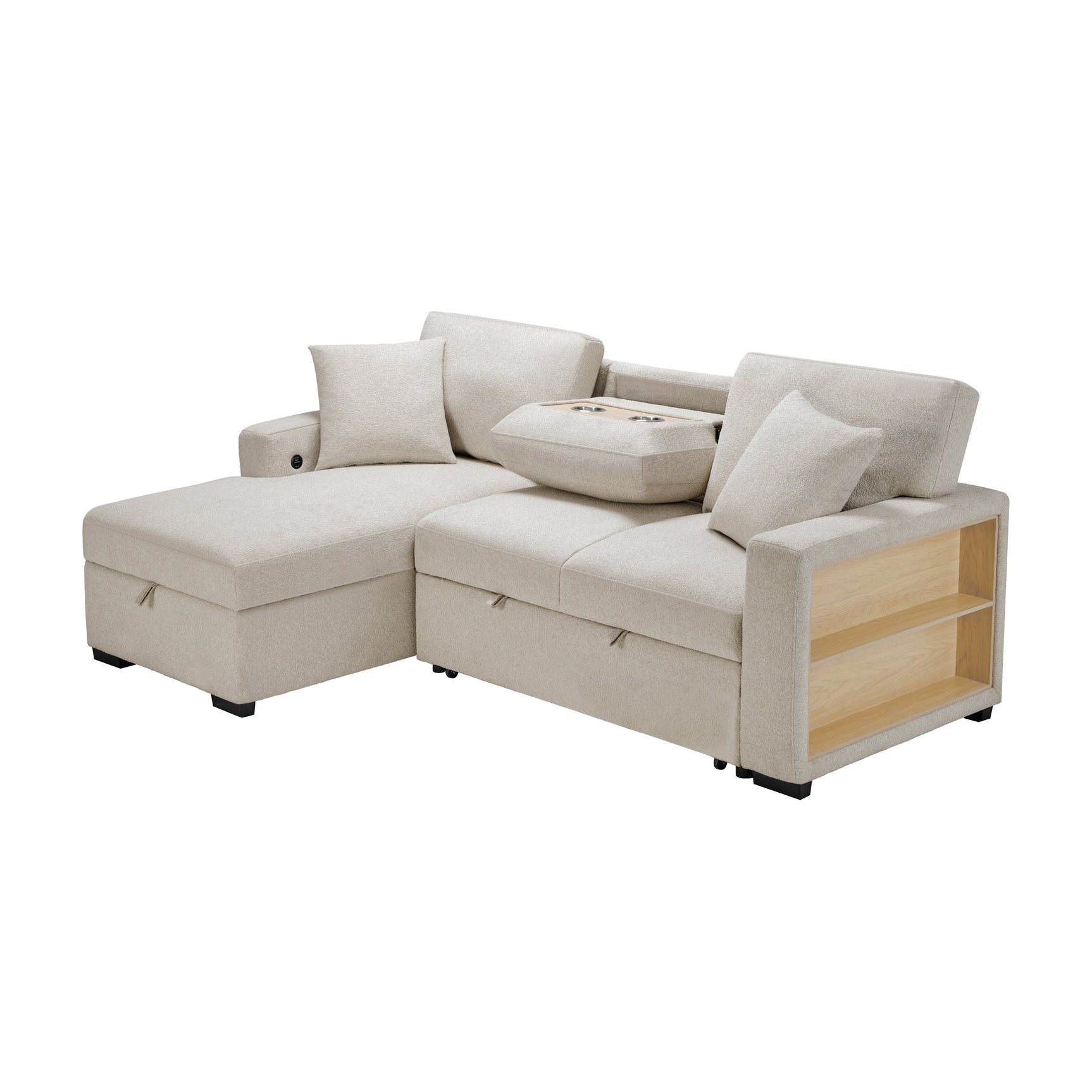 Pompano Beige Sectional with Left Chaise - Ornate Home