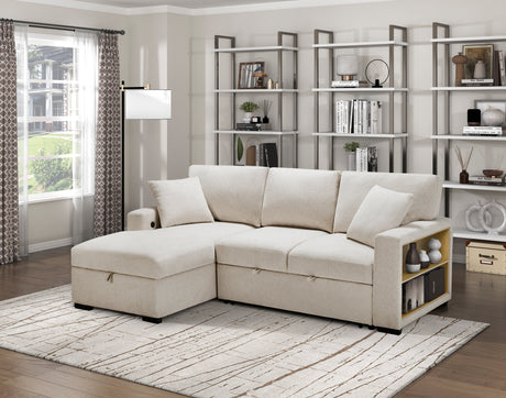 Pompano Beige Sectional with Left Chaise - Ornate Home