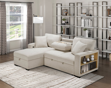Pompano Beige Sectional with Left Chaise - Ornate Home
