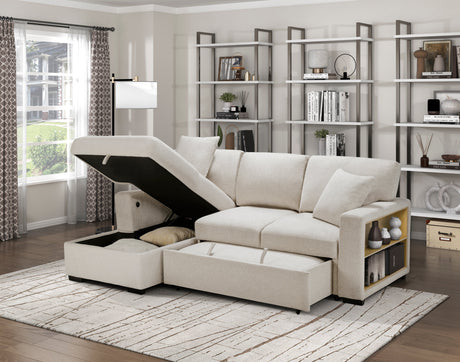 Pompano Beige Sectional with Left Chaise - Ornate Home