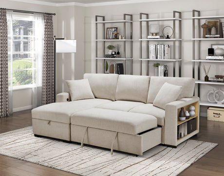 Pompano Beige Sectional with Left Chaise - Ornate Home