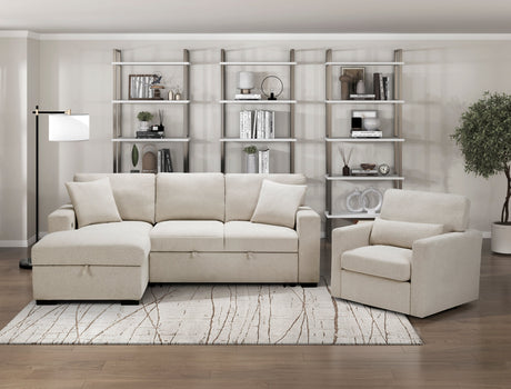 Pompano Beige Sectional with Left Chaise - Ornate Home