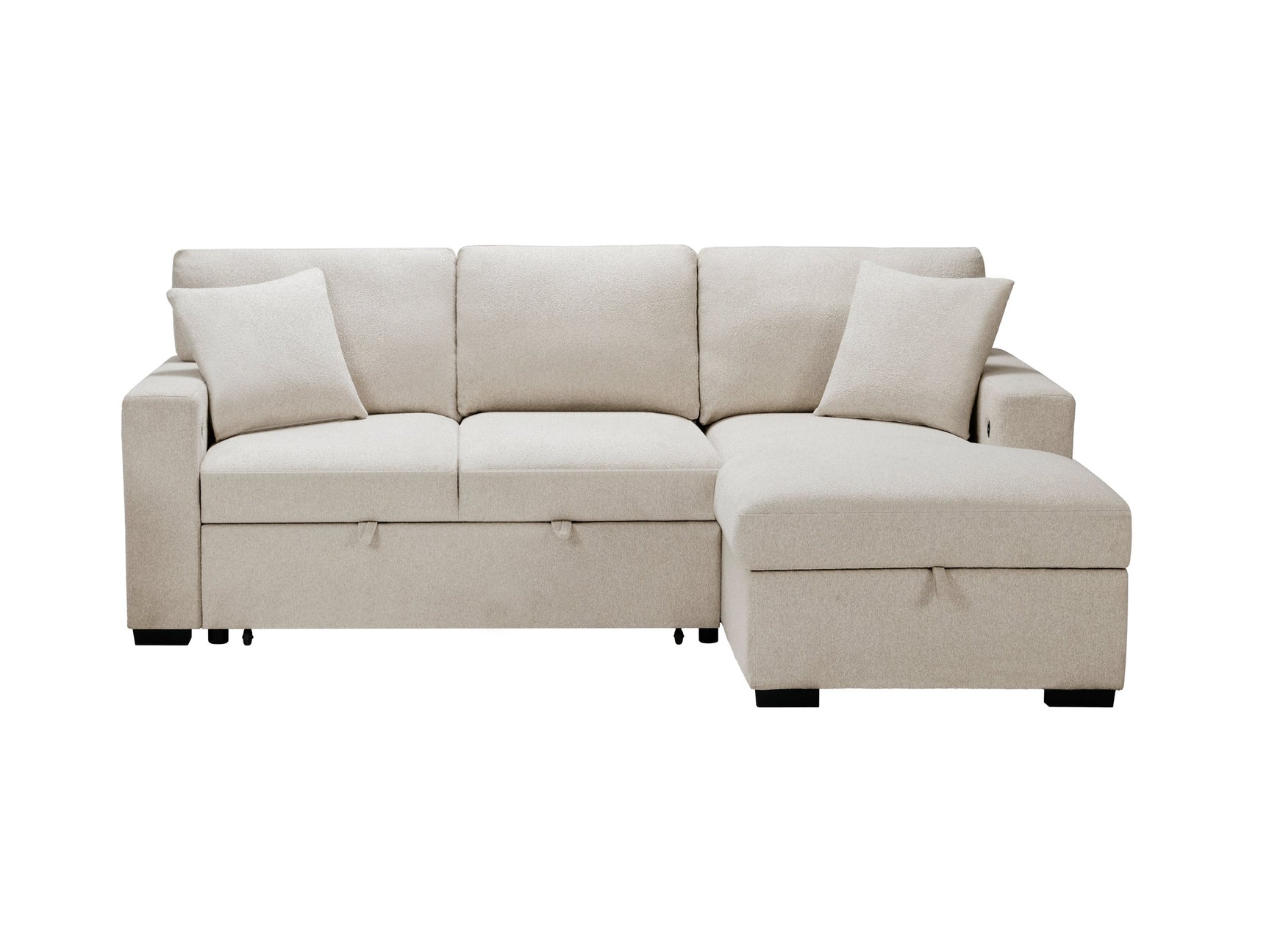 Pompano Beige Sectional with Right Chaise - Ornate Home