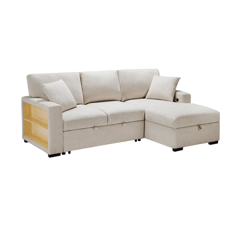 Pompano Beige Sectional with Right Chaise - Ornate Home