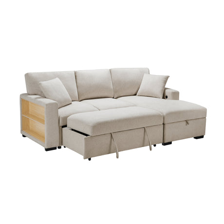 Pompano Beige Sectional with Right Chaise - Ornate Home