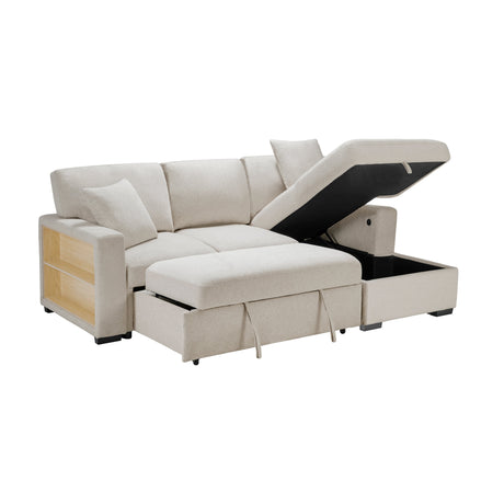 Pompano Beige Sectional with Right Chaise - Ornate Home