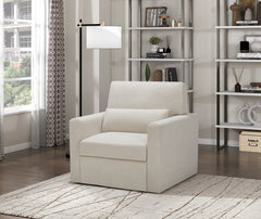Pompano Beige Swivel Chair - Ornate Home