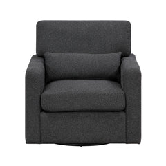 Pompano Black Swivel Chair - Ornate Home