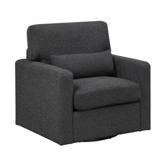 Pompano Black Swivel Chair - Ornate Home