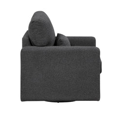 Pompano Black Swivel Chair - Ornate Home