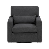 Pompano Black Swivel Chair - Ornate Home