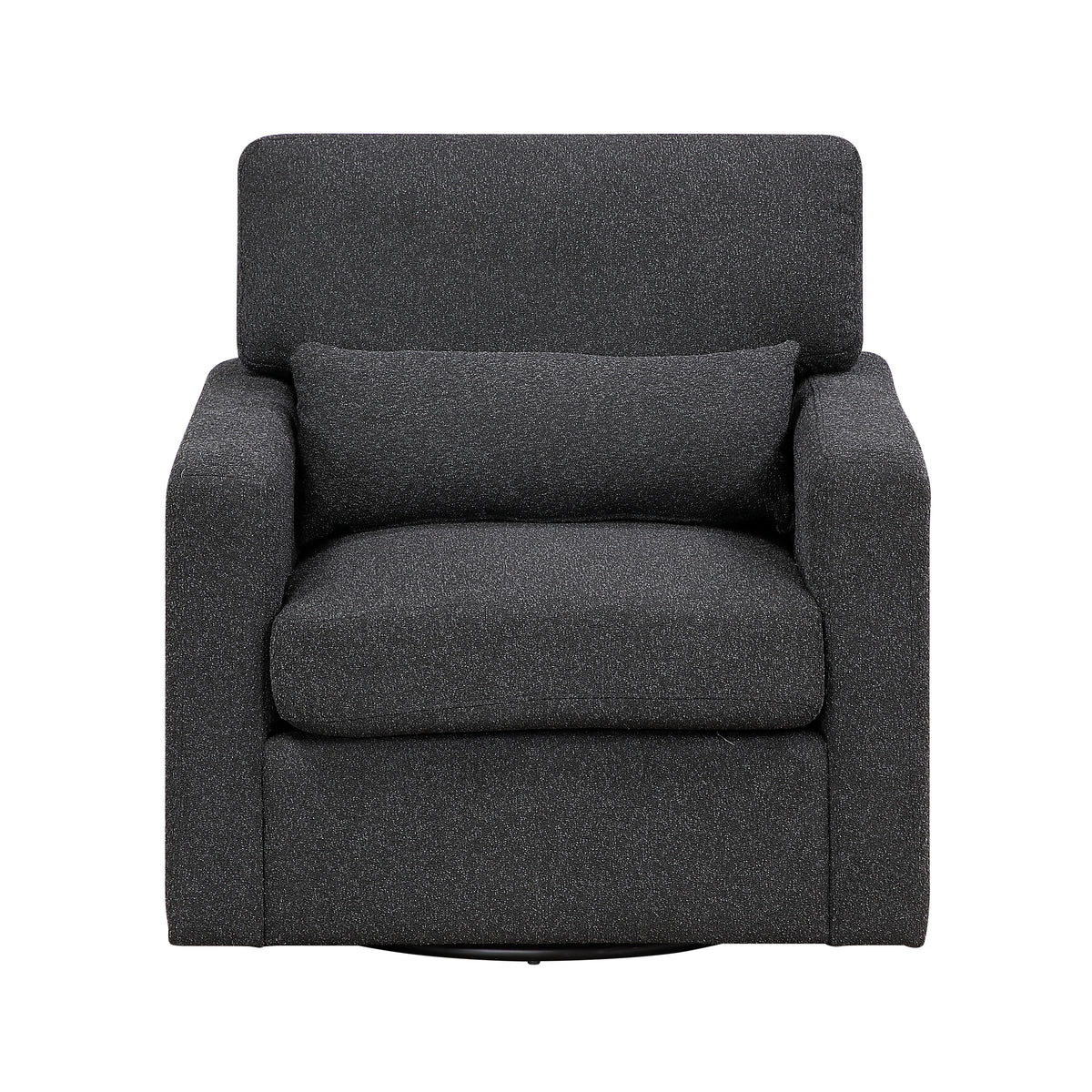 Pompano Black Swivel Chair - Ornate Home