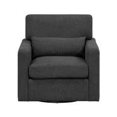 Pompano Black Swivel Chair - Ornate Home