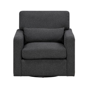 Pompano Black Swivel Chair - Ornate Home