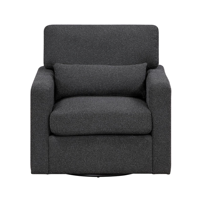 Pompano Black Swivel Chair - Ornate Home