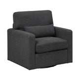 Pompano Black Swivel Chair - Ornate Home