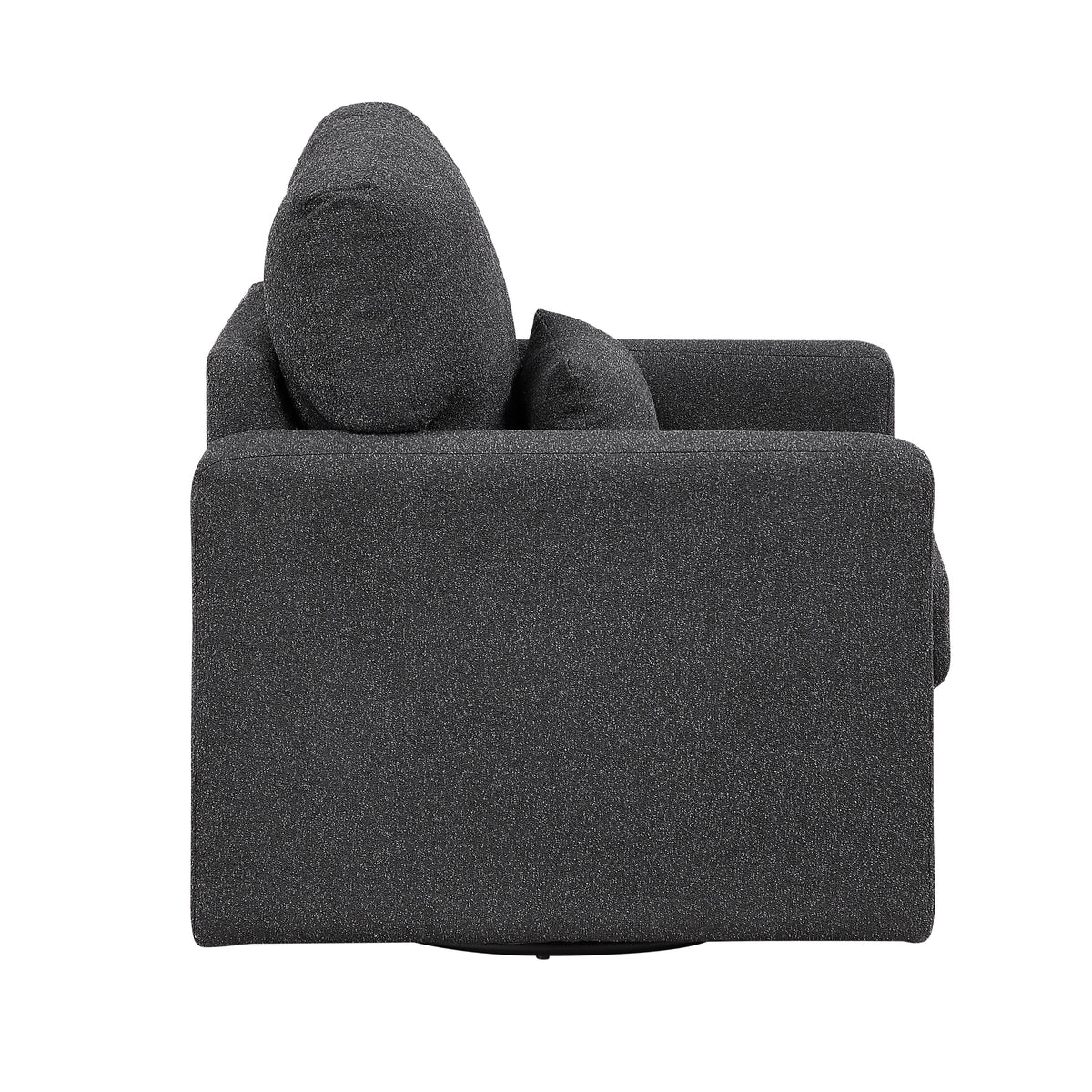 Pompano Black Swivel Chair - Ornate Home