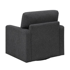 Pompano Black Swivel Chair - Ornate Home