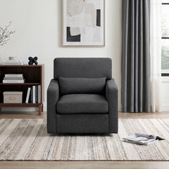 Pompano Black Swivel Chair - Ornate Home