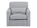 Pompano Gray Swivel Chair - Ornate Home