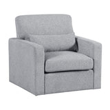 Pompano Gray Swivel Chair - Ornate Home