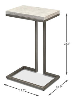 Ponie Grey End Table - Ornate Home