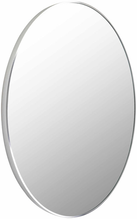 Pontalina Round Silver Gray Mirror - Ornate Home