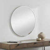 Pontalina Round Silver Gray Mirror - Ornate Home