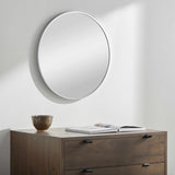 Pontalina Round Silver Gray Mirror - Ornate Home