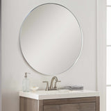 Pontalina Round Silver Gray Mirror - Ornate Home