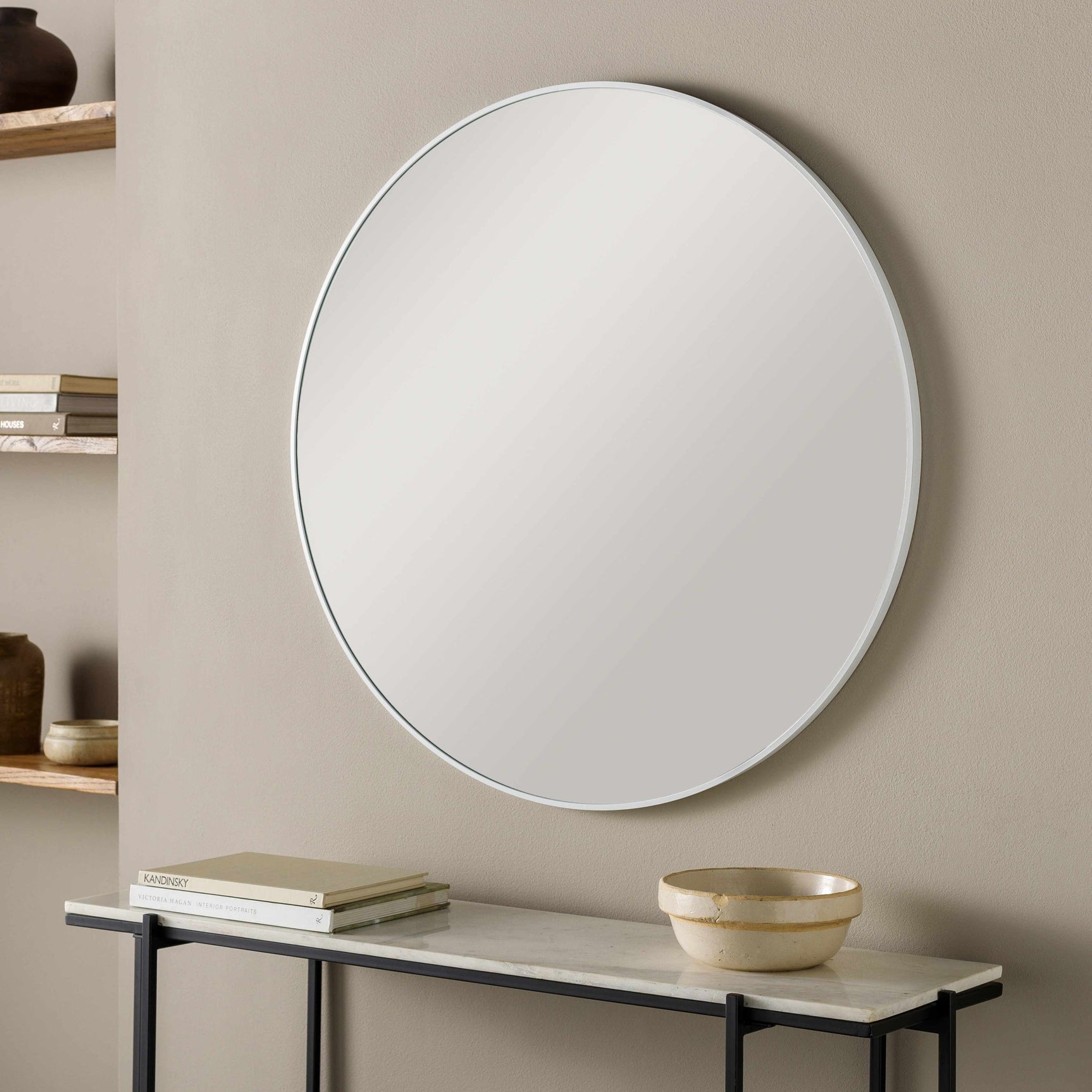 Pontalina Round White Mirror - Clearance - Ornate Home