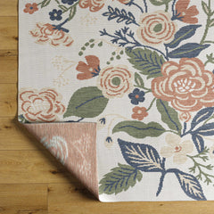 Ponto Cream & Green Floral Outdoor Area Rug - Clearance - Ornate Home