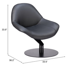 Poole Black Accent Chair - Ornate Home