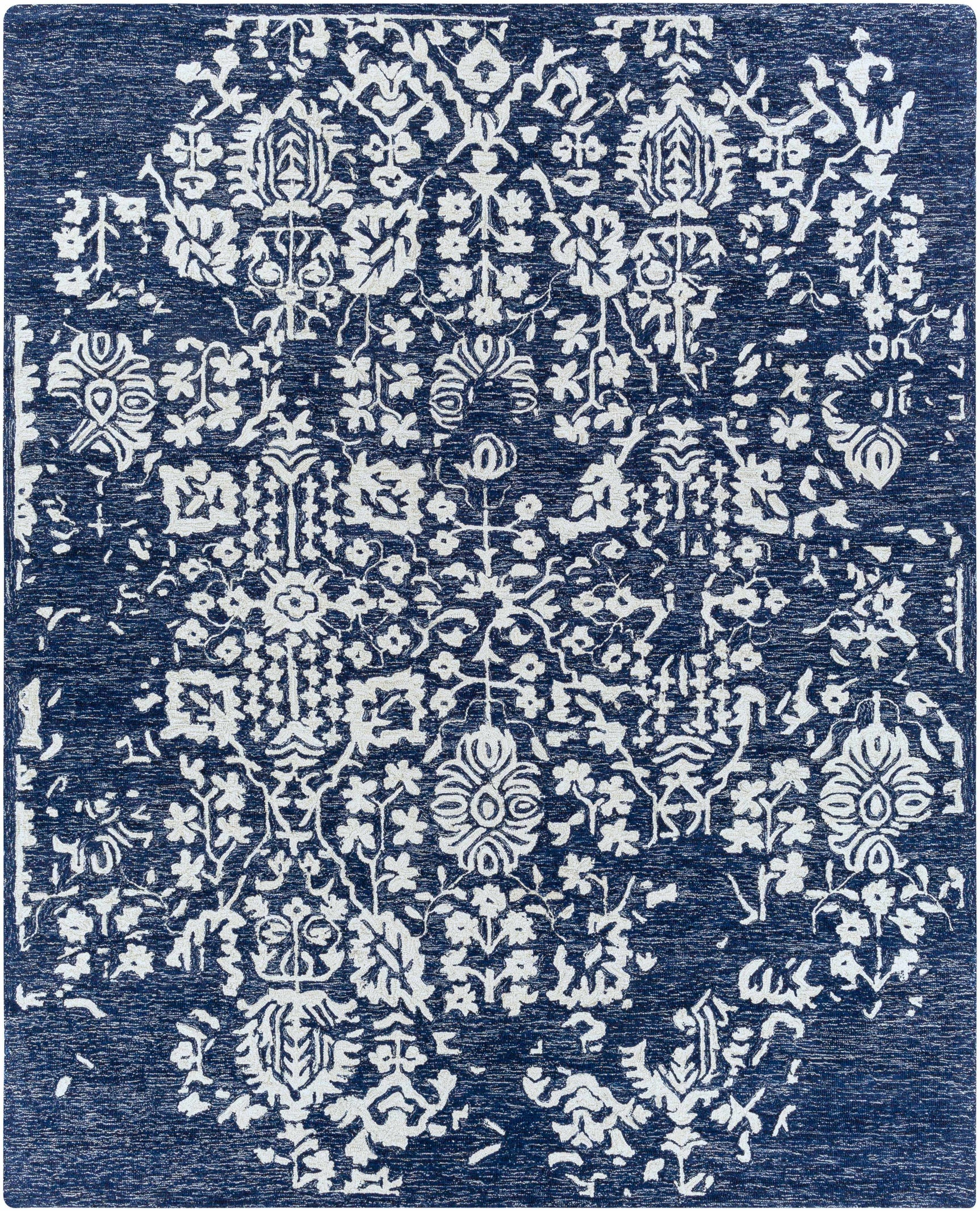 Poole Navy Wool Area Carpet - Ornate Home