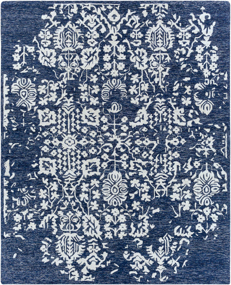 Poole Navy Wool Area Carpet - Ornate Home