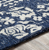 Poole Navy Wool Area Carpet - Ornate Home