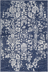 Poole Navy Wool Area Carpet - Ornate Home
