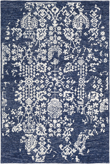 Poole Navy Wool Area Carpet - Ornate Home