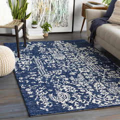 Poole Navy Wool Area Carpet - Ornate Home